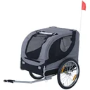 Dog trailer bicycle trailer gray