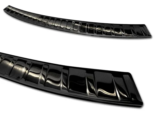 "Stainless steel loading sill protector, BMW X3 G01, 2017>, graphite/black, original equipment manufacturer quality, deburred edges image"