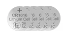 Lithium button cell CR1616, 3 Volt - 5 pieces