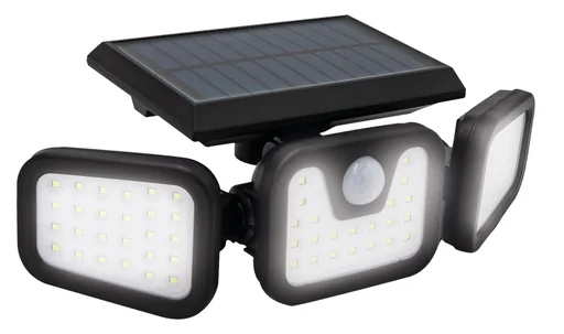 "LED solar light with 3 adjustable light fields and motion detector image"