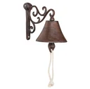 Doorbell, cast iron, with wall bracket