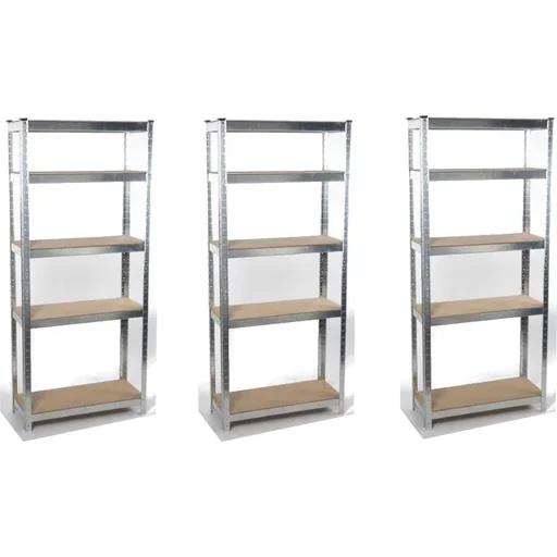 "3x storage space 5 shelves 172 x 75 x 30 cm image"