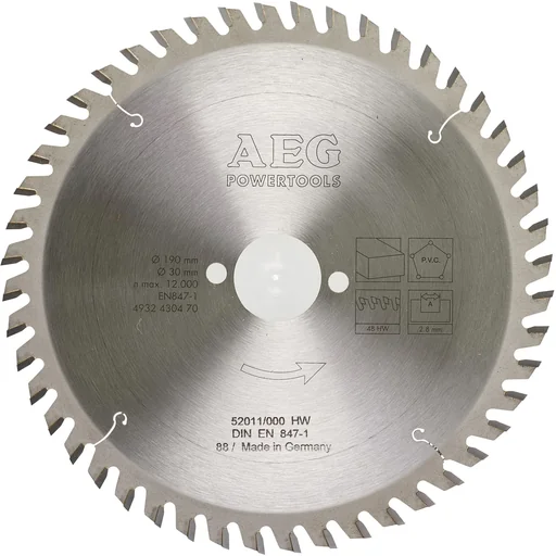 "Circular saw blade 190/30 mm (48 teeth) image"