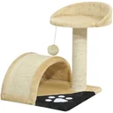 Cat tree with plush beige