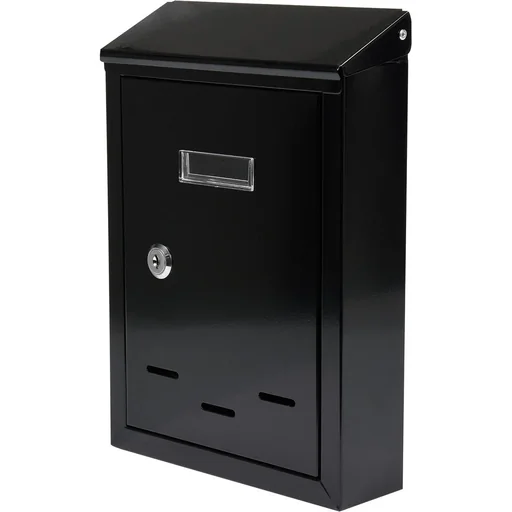 "Mailbox with 2 buttons - black - 285x200x60 mm image"