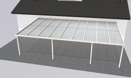 "Patio roof Premium, white, 9135 x 5060 mm - Acrylic multi-wall sheets 16 mm, bronze image"