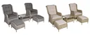 VALENCIA armchair set, 5-piece, steel / plastic mesh / polyester, grey