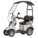 4-wheel electric vehicle Palermo 15 km/h silver including wind and weather protection