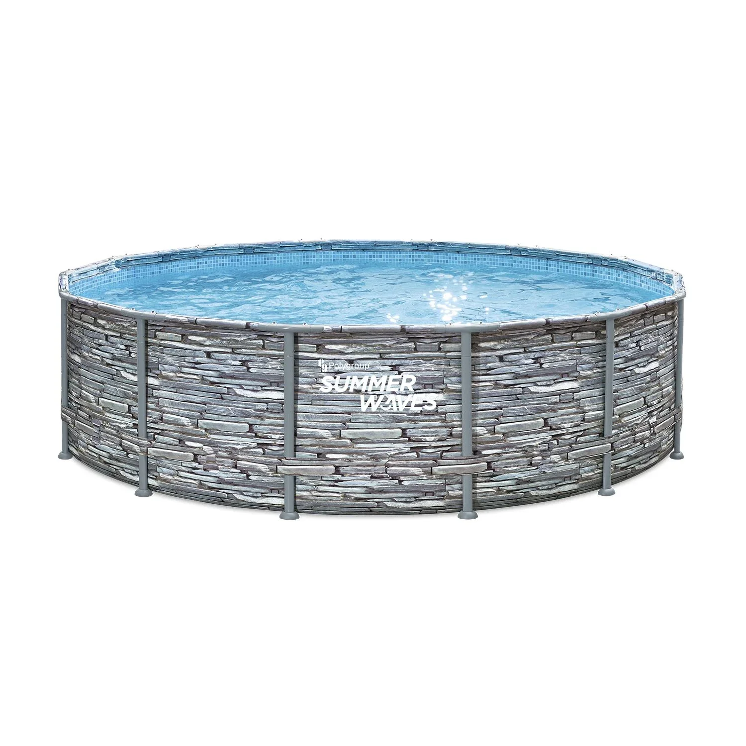 "Summer Waves Elite Frame Pool Ø427 x 107 cm gris pierre image"