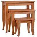 Side tables 3 pieces solid mahogany