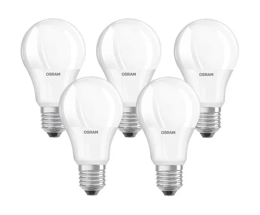 "LED light bulb with 8.5 watts, E27, warm white - 5 pieces image"