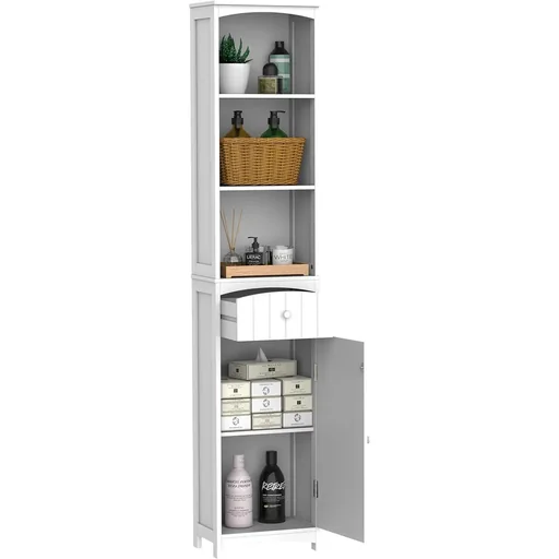 "white bathroom cabinet image"