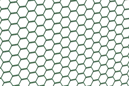 "Hexagonal mesh green plastic-coated, 50cm x 25m, 25x25cm, 1mm image"