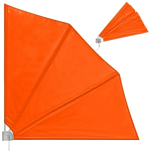 "Balcony awning orange 140x140cm foldable image"