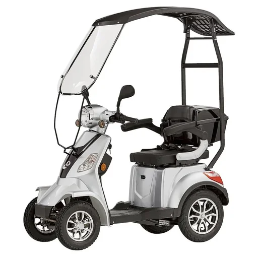 "4-wheel electric vehicle Palermo 25 km/h silver including wind and weather protection image"