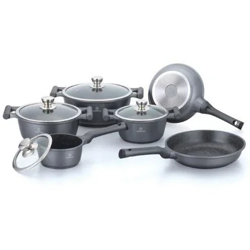 "Herenthal - Complete 10-piece cookware set - Silver image"