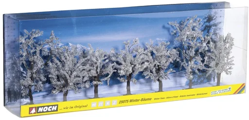"Winter trees, 7 pieces, approx. 8 - 10 cm high image"