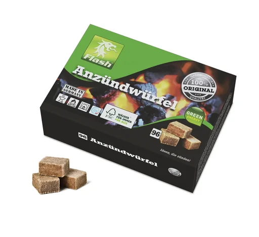 "Firelighters wood & wax, 96 cubes image"