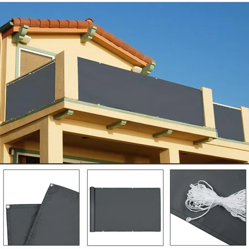 "Privacy screen for balcony anthracite 5m image"