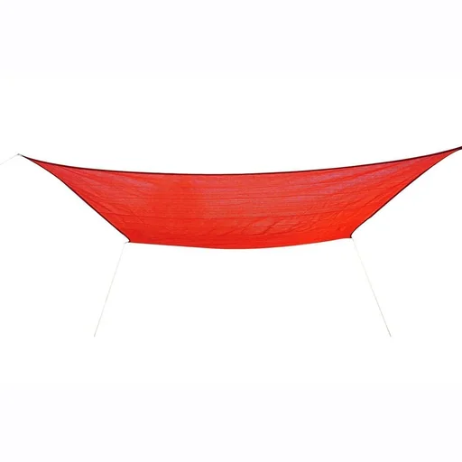 "Sun sail sun roof rectangles rust red 3x3 m HDPE - breathable image"
