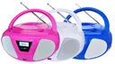 CD Radio Boombox with FM radio, CD and AUX-IN, white