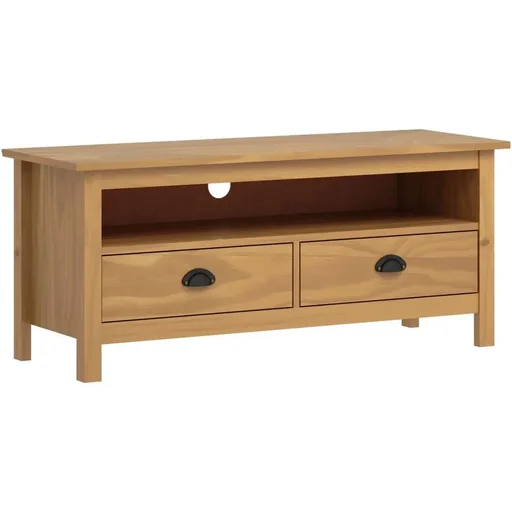"TV cabinet Hill Range 110x40x47 cm pine honey brown image"