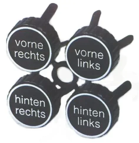 "Wheel markers, 4 pieces for tire marking image"