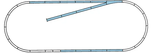 "ROCO LINE track set B (tracks with bedding) image"