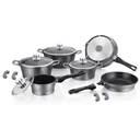 Herenthal 14-piece frying pan - marble coating - silver