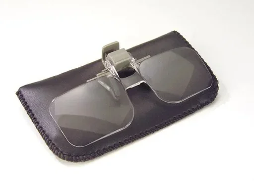 "2x magnifying glass attachment with clip image"