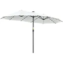 Parasol with LED - White - 4.5 meter area