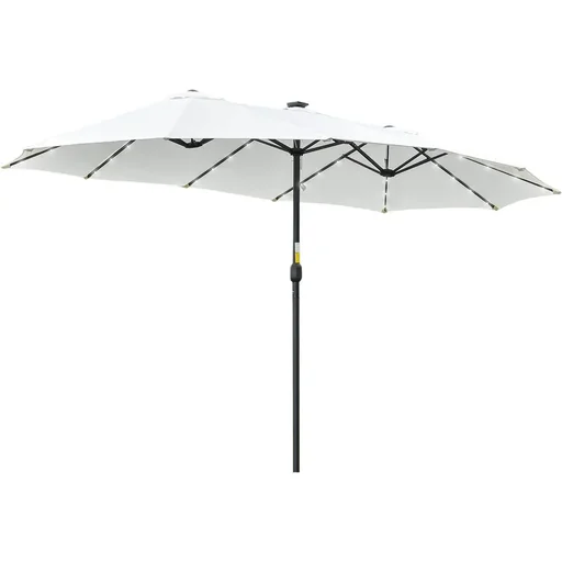 "Parasol with LED - White - 4.5 meter area image"