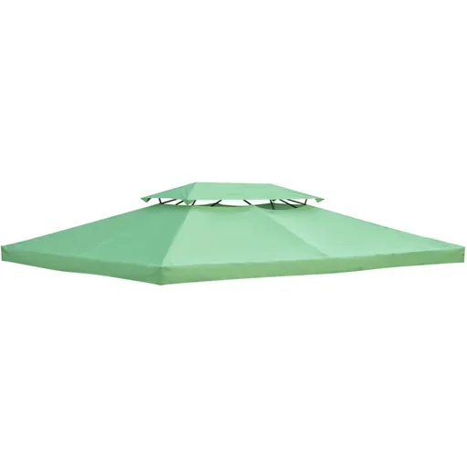 "Replacement roof pavilion roof for metal pavilion garden pavilion party tent garden tent polyester 3x4m green image"