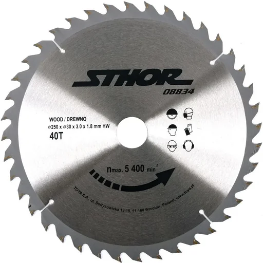 "Circular saw blade - 40T - Diameter 30mm - Circumference 250mm image"