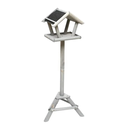 "Sweden bird feeder on stand, Swedish grey glazed image"