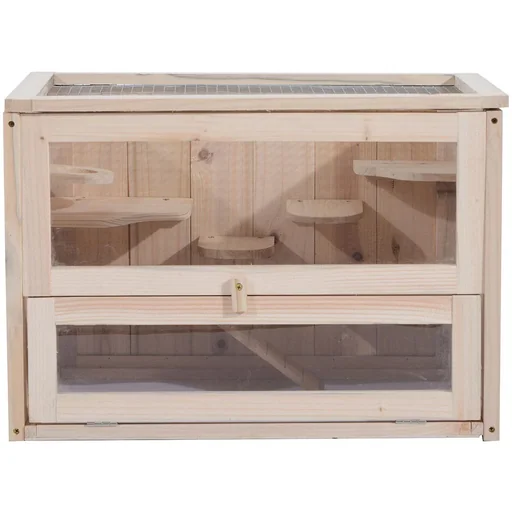 "Hamster cage, mouse cage, rodent cage, wood, 60 x 35 x 42 cm image"