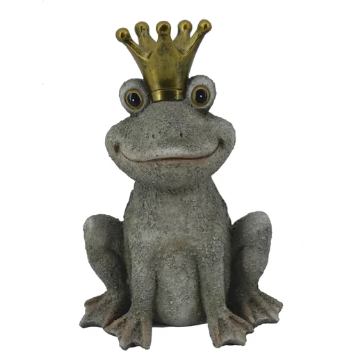 "Sitting frog prince made of polyresin image"