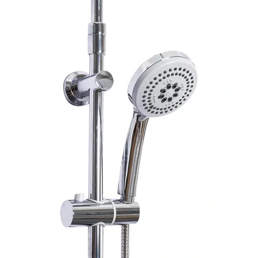 "Rain shower shower system hand shower 3 shower modes height adjustable silver image"