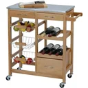 Household goods kitchen trolley brown 66X36X76CM