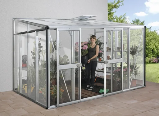 "Pavilion retrofit kit for greenhouse Helena 8600, color aluminum image"