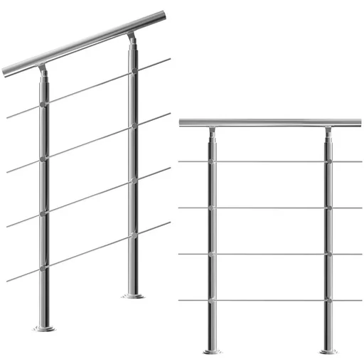 "Railing - stainless steel 80cm - 4 struts image"