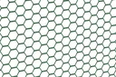 Hexagonal mesh green plastic-coated, 50cm x 25m, 13x13cm, 1mm