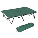 Folding camping bed for 2 people