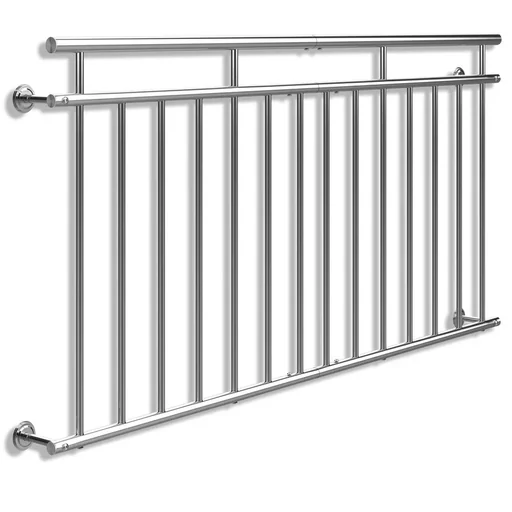 "French balcony railing made of stainless steel 90x184cm image"