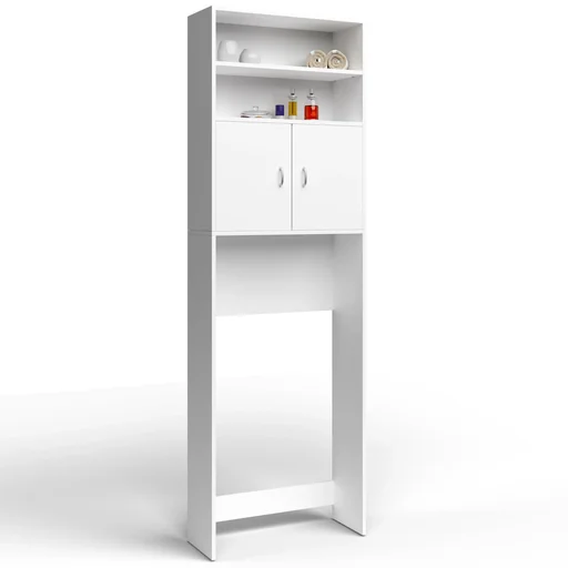 "Washing machine cabinet 195 x 63 x 20cm white image"