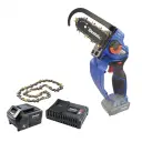 Cordless one-handed power saw "X-SAW II" + 4.0 Ah battery + quick charger + titanium chain