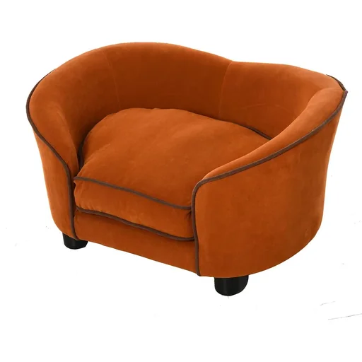 "Bench for pet plush, brown image"