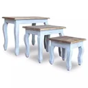 3-piece placemat made of solid recycled wood