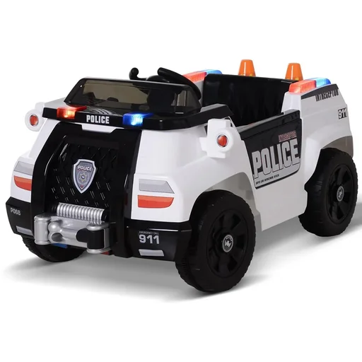 "Children's police car with remote control white image"