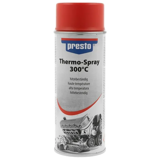 "Thermo-spray paint, color red, heat-resistant up to 300°C, 400 ml image"